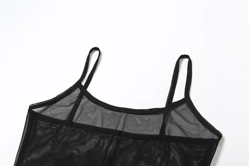 Leopard Mesh Two in One Top – Women's Tops - Image 3
