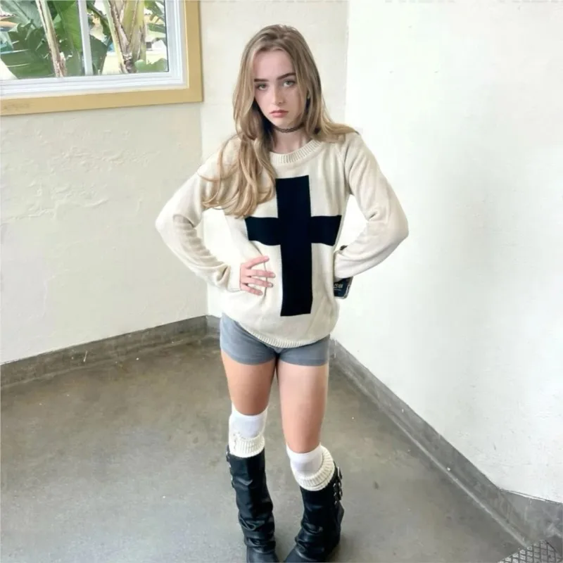 Retro Cross Tee – Women's Sweaters - Image 3