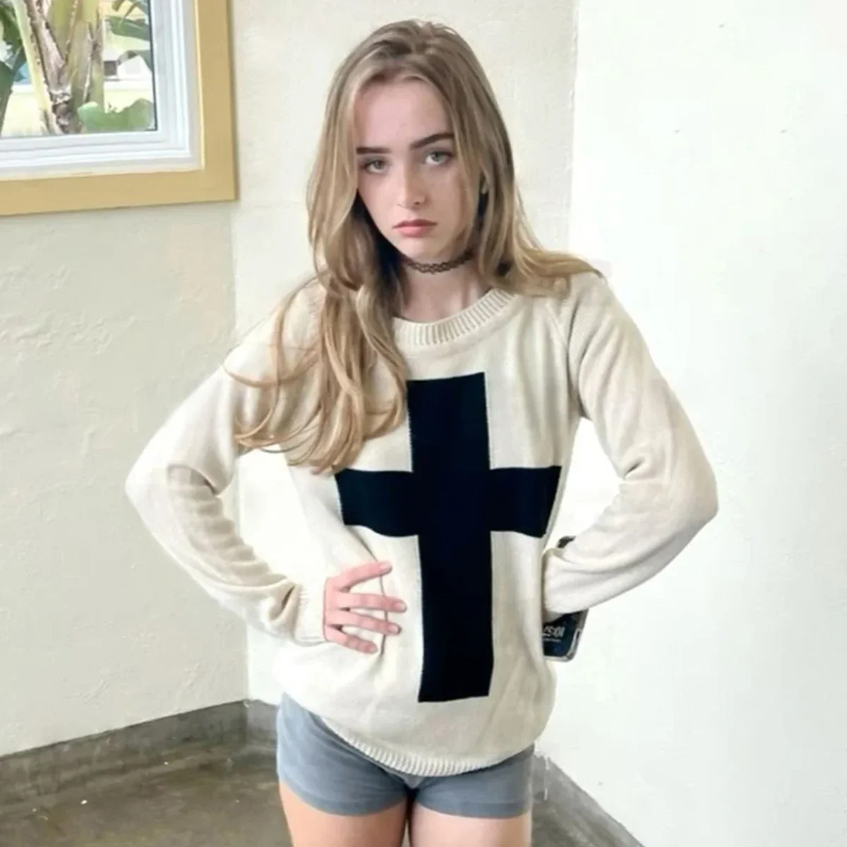 Retro Cross Tee – Women's Sweaters - Image 6