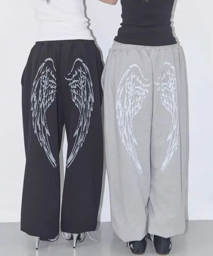 Angel Wings Graphic Breathable Pants – Women's Trousers & Joggers - Image 2