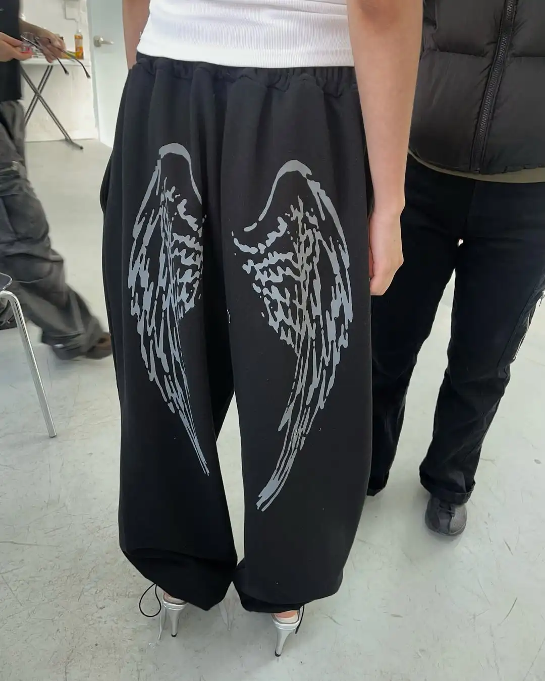 Angel Wings Graphic Breathable Pants – Women's Trousers & Joggers - Image 5
