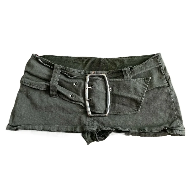low waist mini denim skirt – Women's Skirts - Image 4