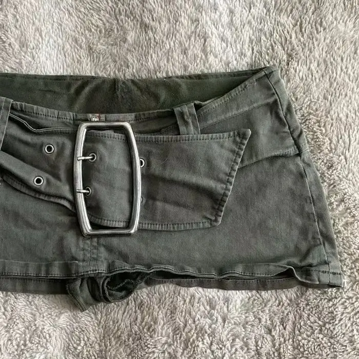 low waist mini denim skirt – Women's Skirts - Image 5