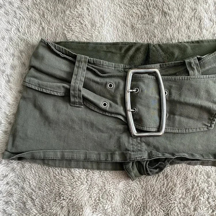 low waist mini denim skirt – Women's Skirts - Image 6