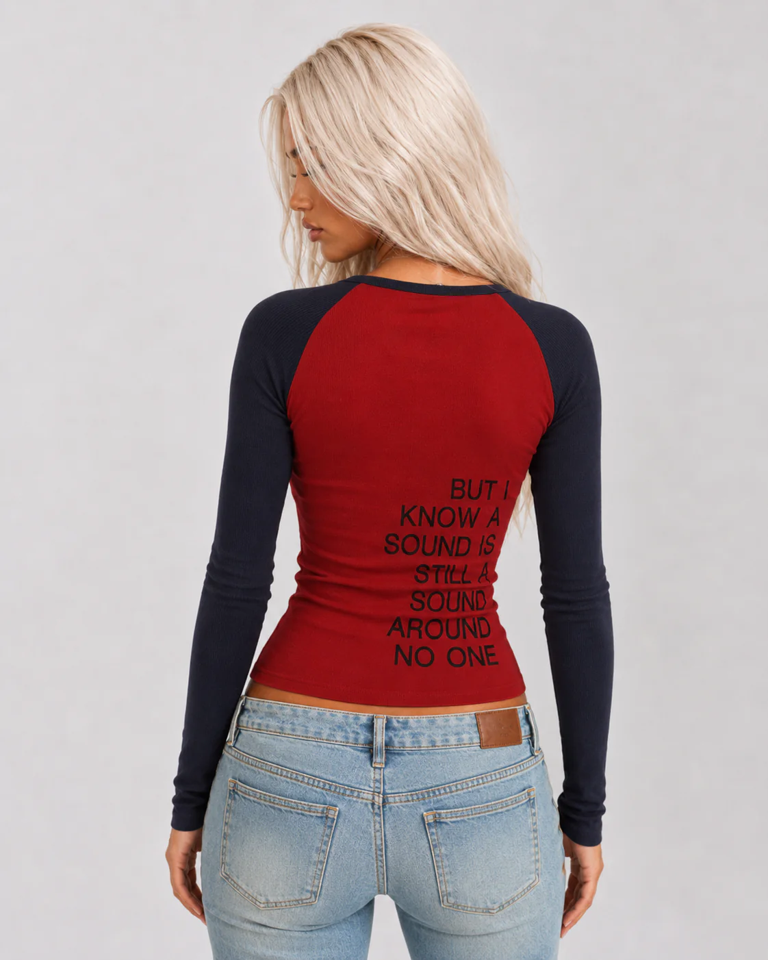 Print Long Sleeve Top – Women's Tops - Image 2