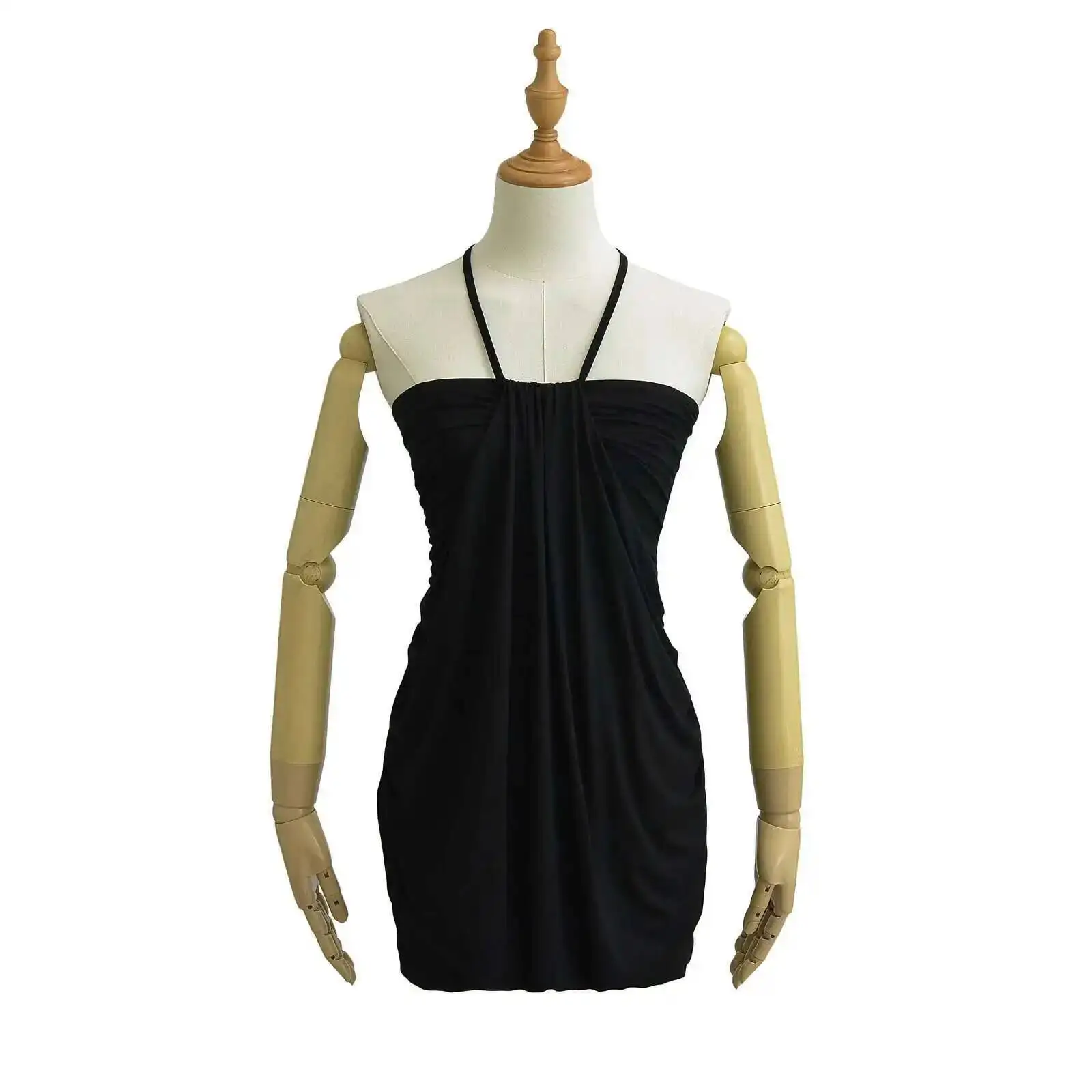 Lace Up Neck Wrap Top/Dress – Women's Dresses - Image 7