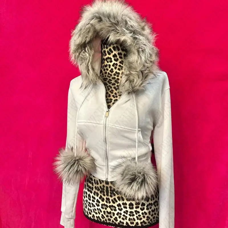 Faux Fur Collar Camouflage Jacket – Women's Jackets - Image 5