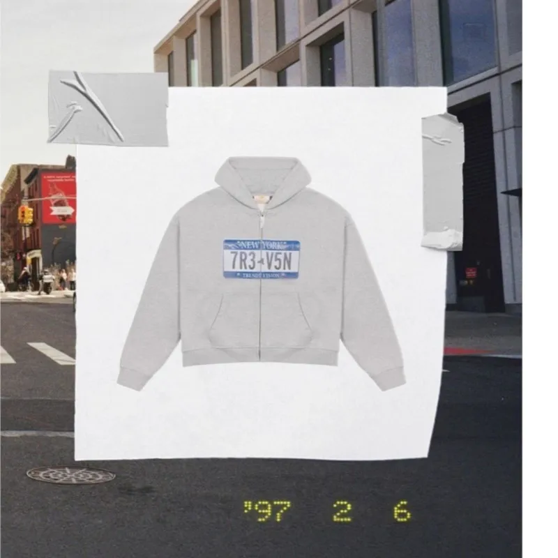 Urban License Plate Zip Hoodie – Women's Hoodies & Sweatshirts - Image 4
