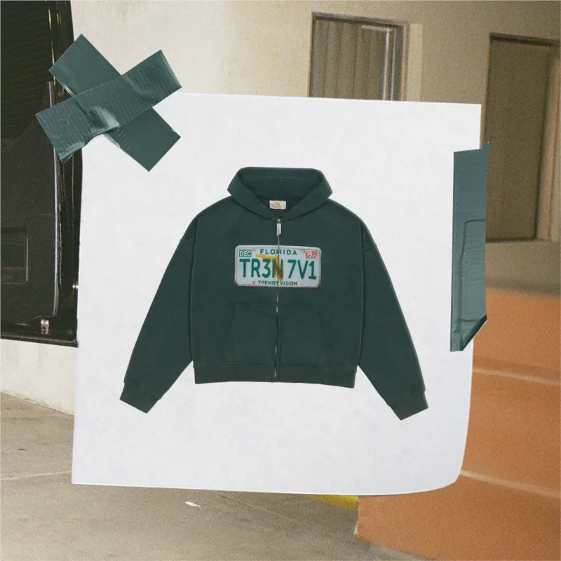 Urban License Plate Zip Hoodie – Women's Hoodies & Sweatshirts - Image 5