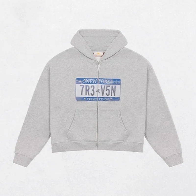 Urban License Plate Zip Hoodie – Women's Hoodies & Sweatshirts - Image 6