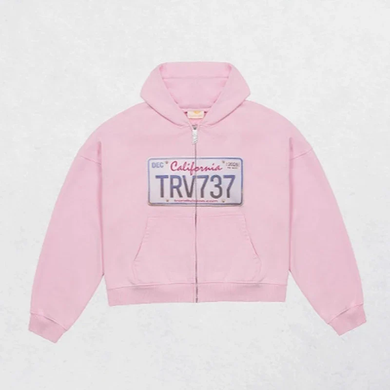 Urban License Plate Zip Hoodie – Women's Hoodies & Sweatshirts - Image 8